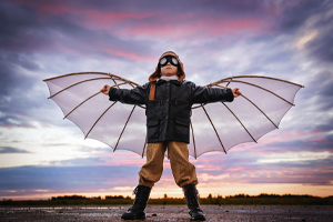  Image of a child with wings; Shutterstock.